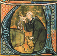 Ilustración o fotografía referencial de hidromiel, miel y tradición medieval europea